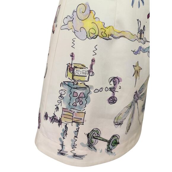 Alemais + Anouk Colantoni Court organic cotton-twill halterneck mini dress US 8 - Picture 11 of 12